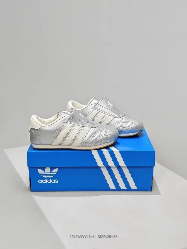 Adidas White Purple Laceless Velcro Closure Quilted Upper Sneakers 14