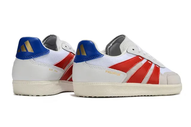 Adidas White Red Low-Top Three-Stripe Side Panel Lifestyle Sneakers 19