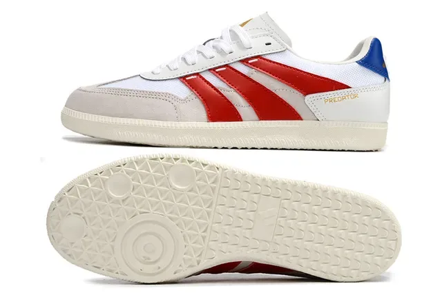 Adidas White Red Low-Top Three-Stripe Side Panel Lifestyle Sneakers 20