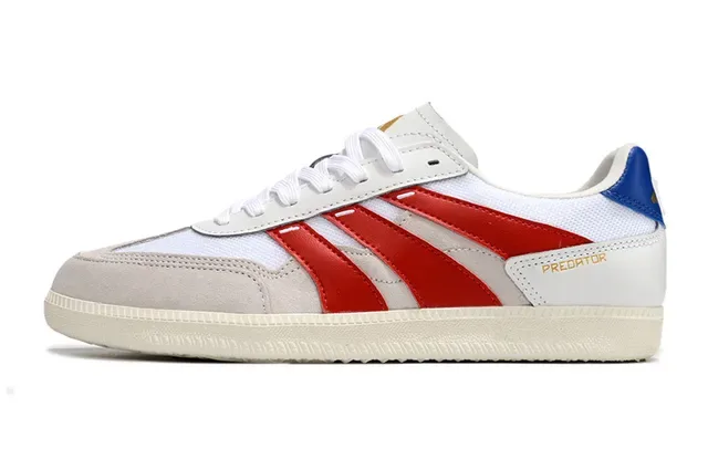 Adidas White Red Low-Top Three-Stripe Side Panel Lifestyle Sneakers 21