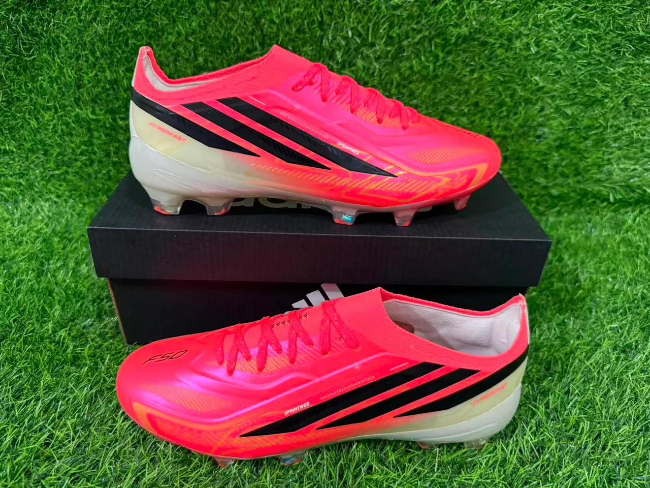 Adidas X Hyperfast Iridescent Pink Firm-Ground Soccer Shoes 3