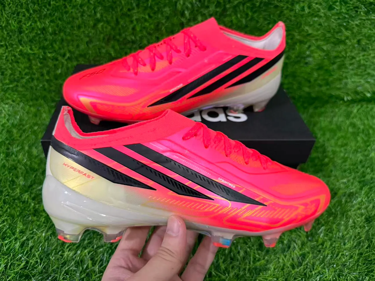 Adidas X Hyperfast Iridescent Pink Firm-Ground Soccer Shoes 4
