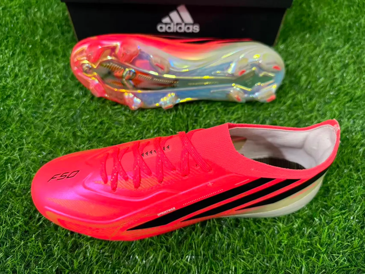 Adidas X Hyperfast Iridescent Pink Firm-Ground Soccer Shoes 7