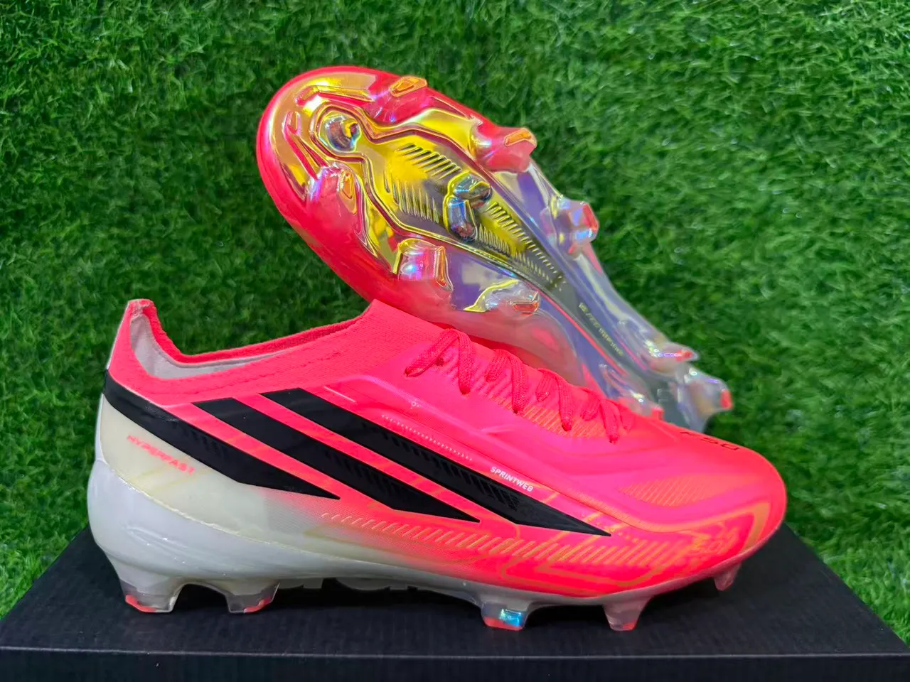 Adidas X Hyperfast Iridescent Pink Firm-Ground Soccer Shoes 10