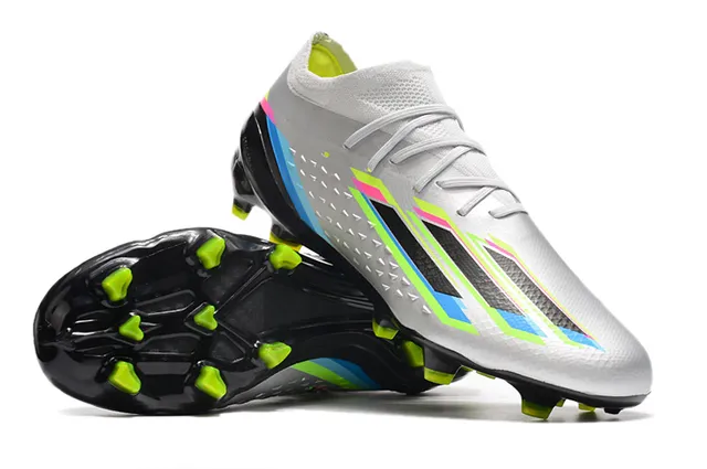 Adidas X Speedflow Multicolor Silver Black Neon Lime Firm-Ground Soccer Shoes 6