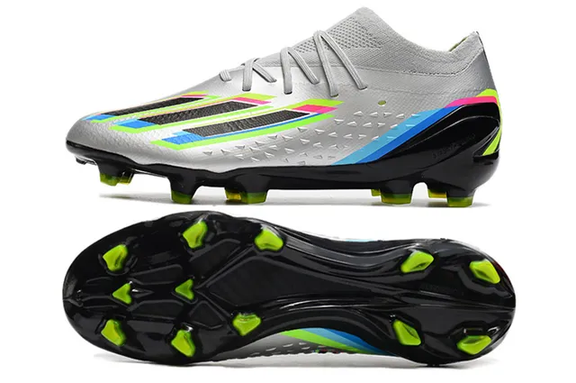 Adidas X Speedflow Multicolor Silver Black Neon Lime Firm-Ground Soccer Shoes 8
