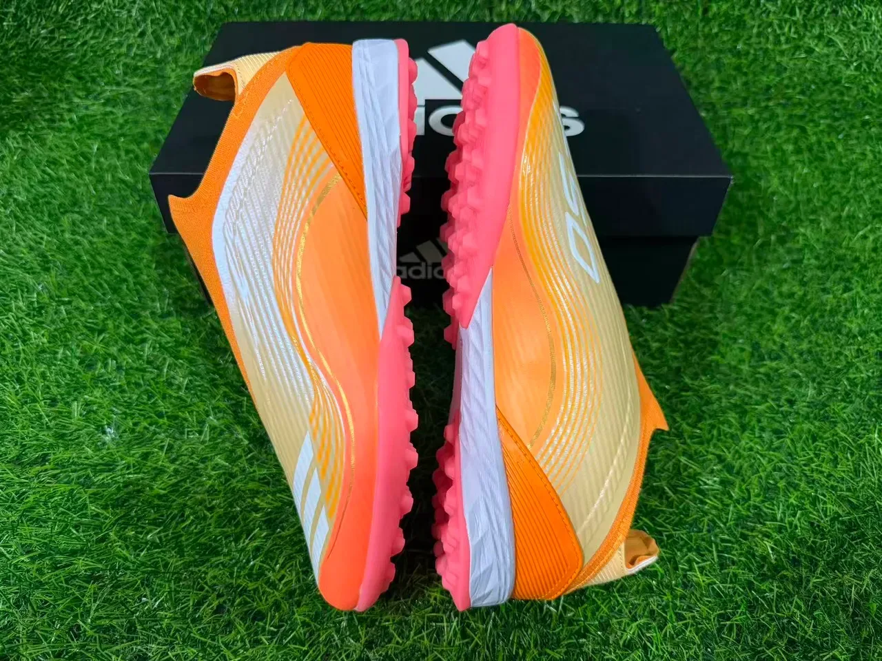 Adidas X Speedflow Orange White Pink Turf Soccer Shoes 3