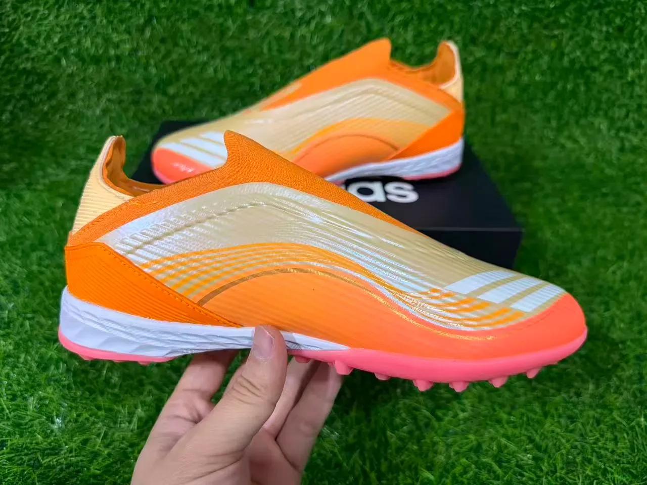 Adidas X Speedflow Orange White Pink Turf Soccer Shoes 5