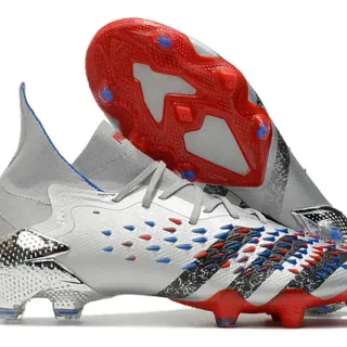 Adidas X Speedflow Silver Red Blue Firm-Ground Soccer Shoes