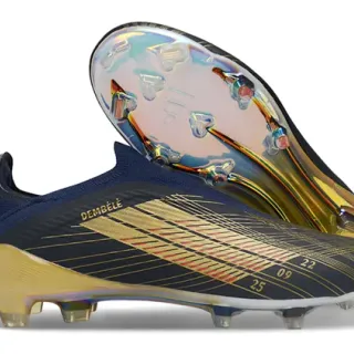 Adidas X Speedportal Dembélé Navy Gold Holographic Firm-Ground Soccer Shoes