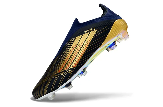 Adidas X Speedportal Dembélé Navy Gold Holographic Firm-Ground Soccer Shoes 3