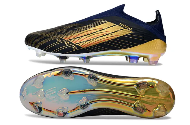 Adidas X Speedportal Dembélé Navy Gold Holographic Firm-Ground Soccer Shoes 7