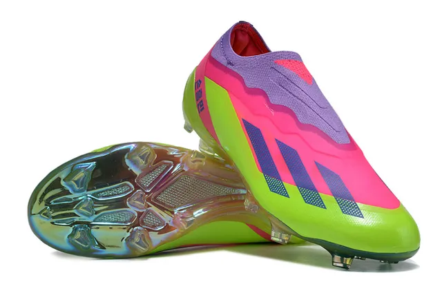 Adidas X Speedportal Neon Lime Magenta Purple Firm-Ground Soccer Shoes 3