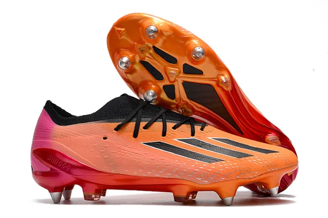 Adidas X Speedportal Orange Noir Bleu sarcelle terrain ferme Chaussures de football 3