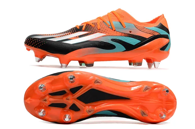 Adidas X Speedportal Orange Noir Bleu sarcelle terrain ferme Chaussures de football 22