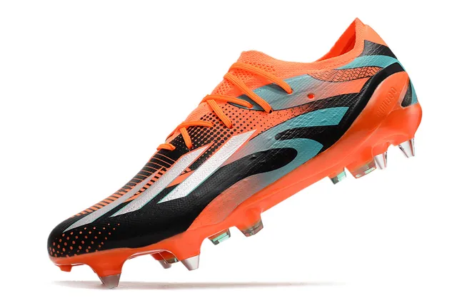 Adidas X Speedportal Orange Noir Bleu sarcelle terrain ferme Chaussures de football 24