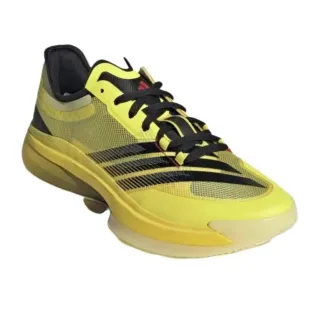 Adidas Yellow and Black Mesh Upper Three-Stripe Basketball Shoes