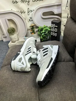 Adidas ZX8000 Light Gray and White Lifestyle Sneakers 6