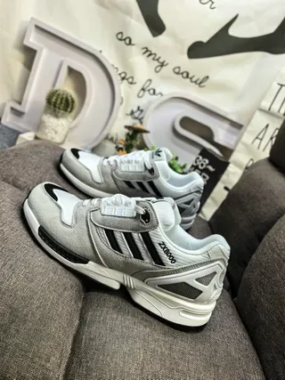 Adidas ZX8000 Light Gray and White Lifestyle Sneakers 7