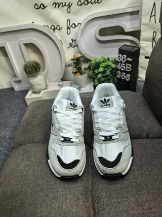 Adidas ZX8000 Light Gray and White Lifestyle Sneakers 10