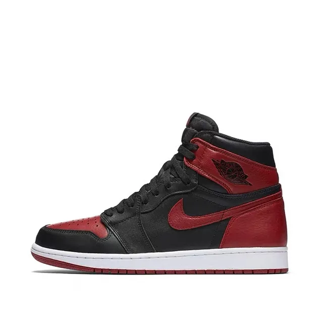 Air Jordan 1 Black University Red Basketball Shoes 5