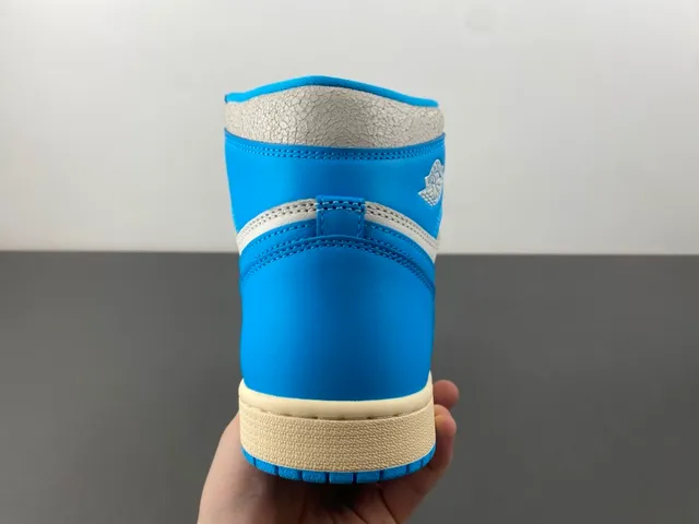 Air Jordan 1 High Blue and Off-White Basketball Shoes 4