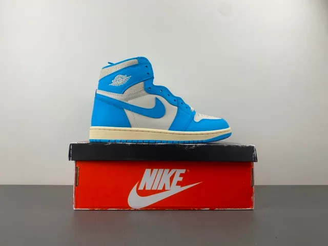Air Jordan 1 High Blue and Off-White Basketball Shoes 15