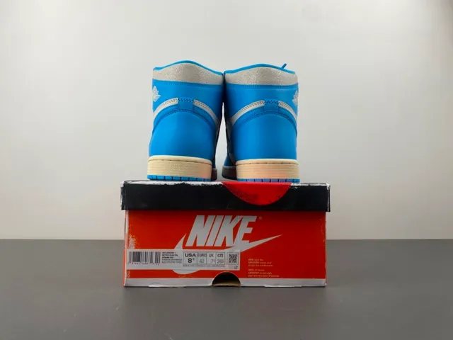 Air Jordan 1 High Blue and Off-White Basketball Shoes 17