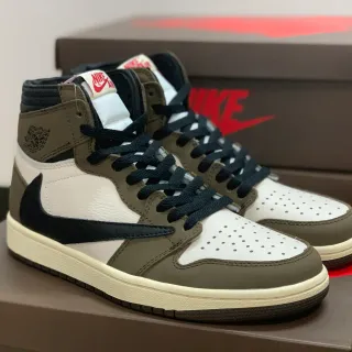 Air Jordan 1 High 橄榄绿白黑篮球鞋