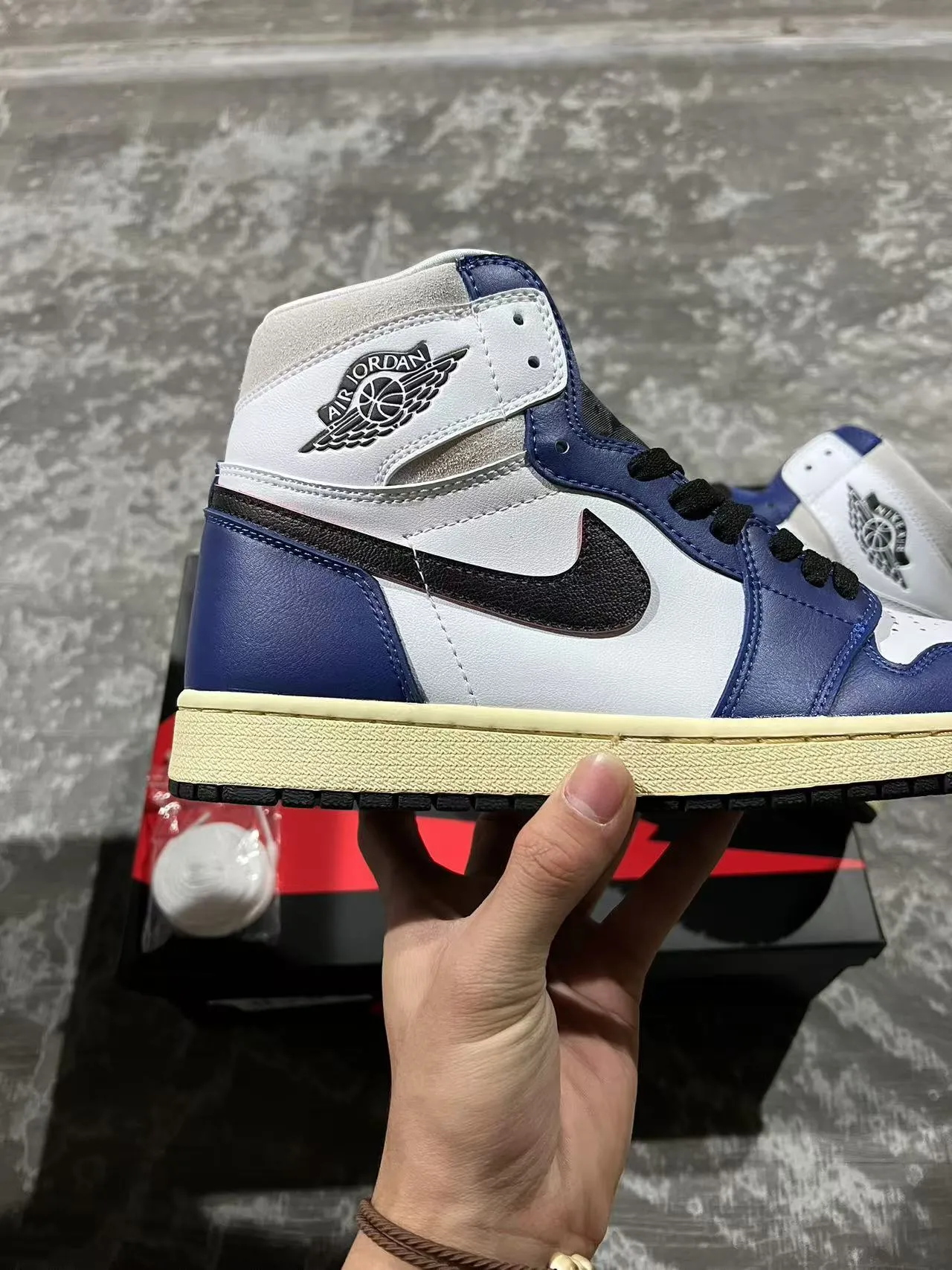 Air Jordan 1 High Royal Blue White Black Basketball Shoes 7