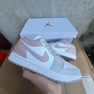 Air Jordan 1 Low White Dusty Pink Lifestyle Sneakers