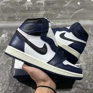 Air Jordan 1 Navy White Black Basketball Shoes