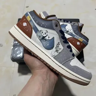 Air Jordan 1 Panda 插画休闲运动鞋