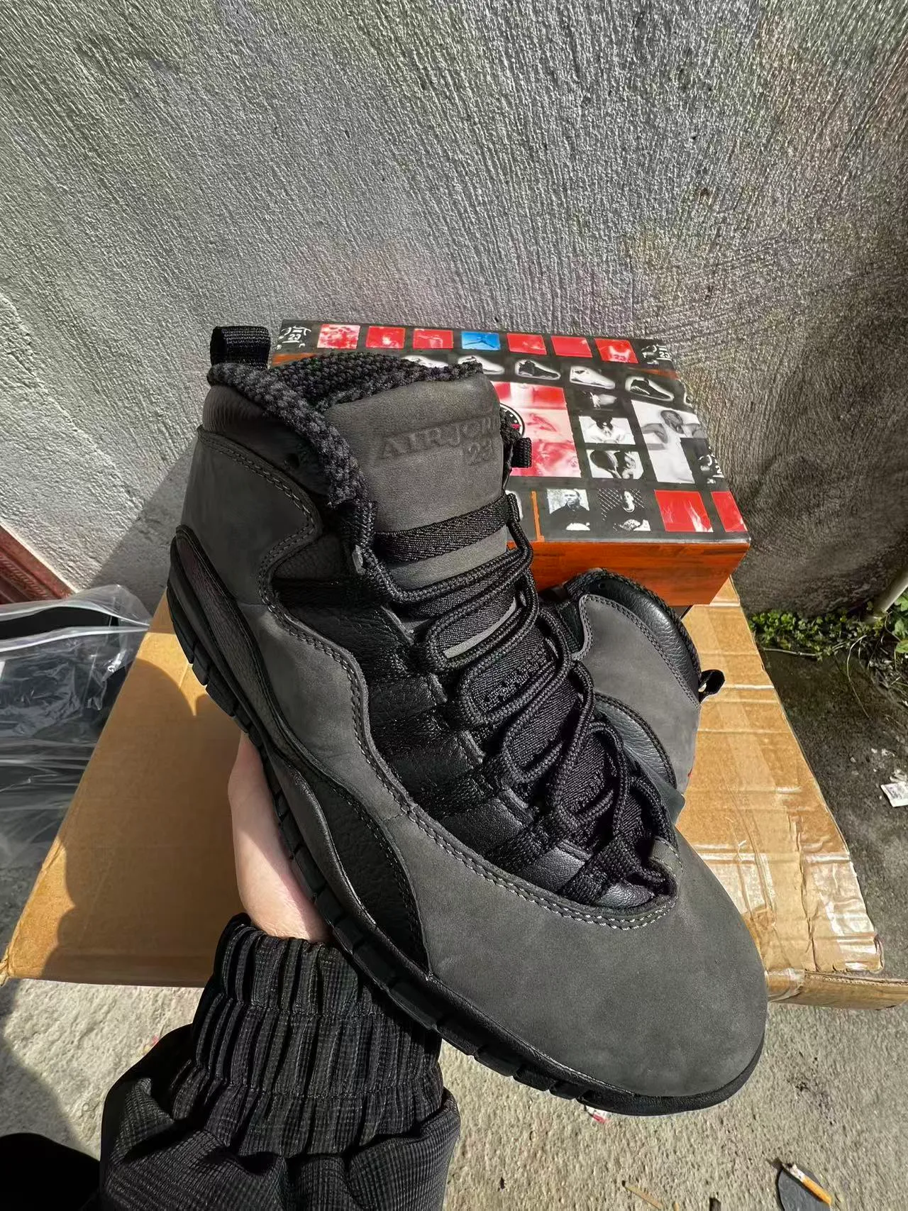 Air Jordan 10 Dark Gray Black Basketball Shoes 2