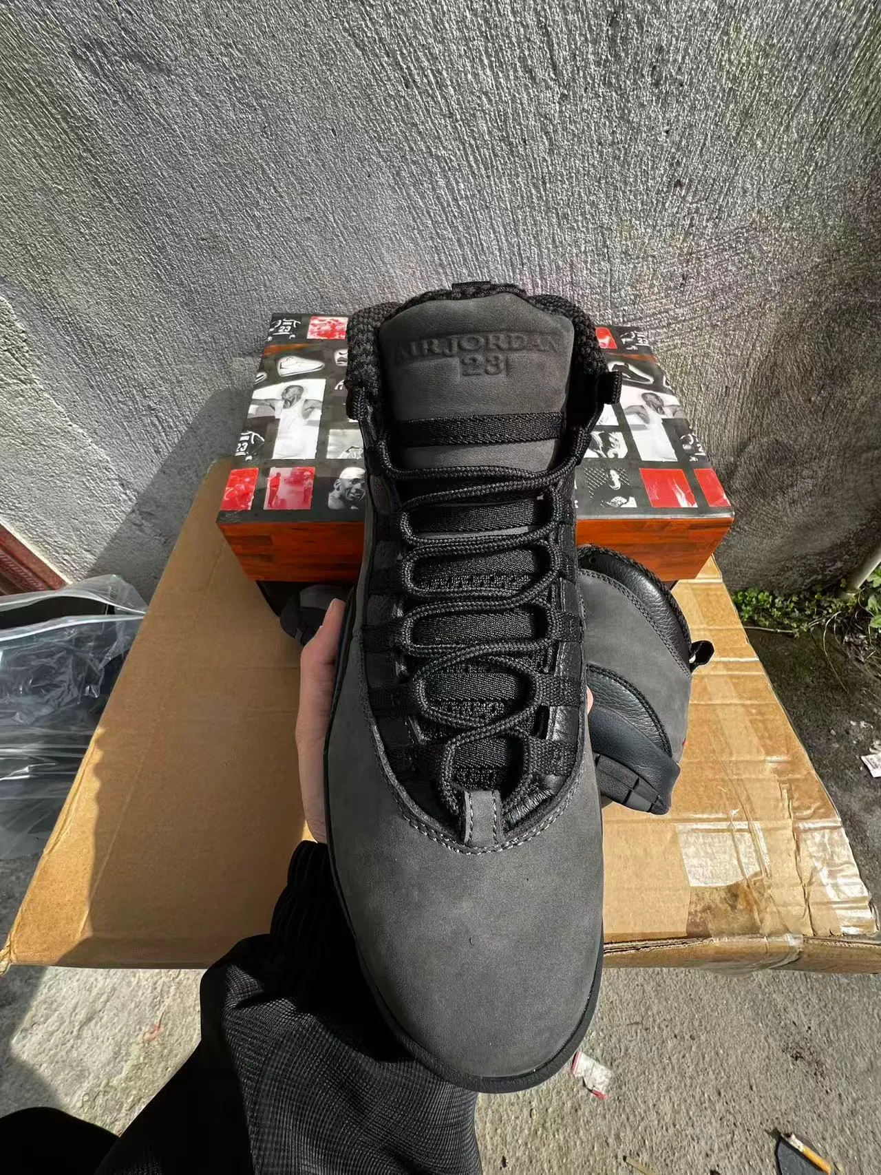 Air Jordan 10 Dark Gray Black Basketball Shoes 3