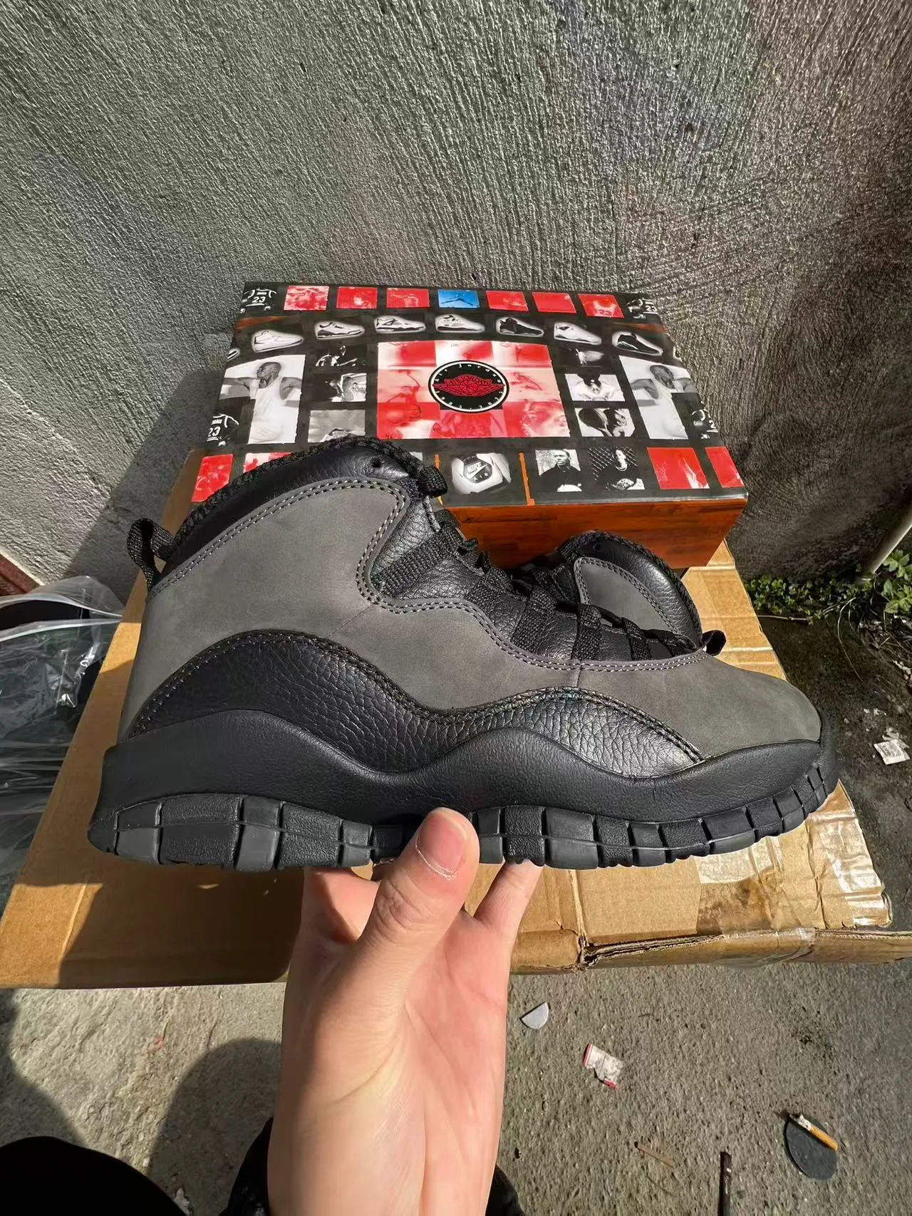 Air Jordan 10 Dark Gray Black Basketball Shoes 7