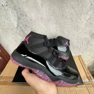 Air Jordan 11 Black Pink Jumpman Basketball Shoes