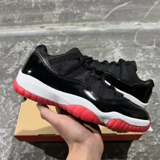Air Jordan 11 Black White Red Basketball Shoes