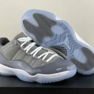 Air Jordan 11 Gray Patent Leather Basketball Shoes