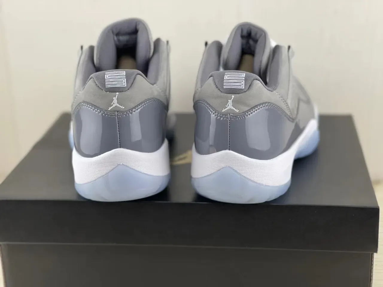 Air Jordan 11 Gray Patent Leather Basketball Shoes 5