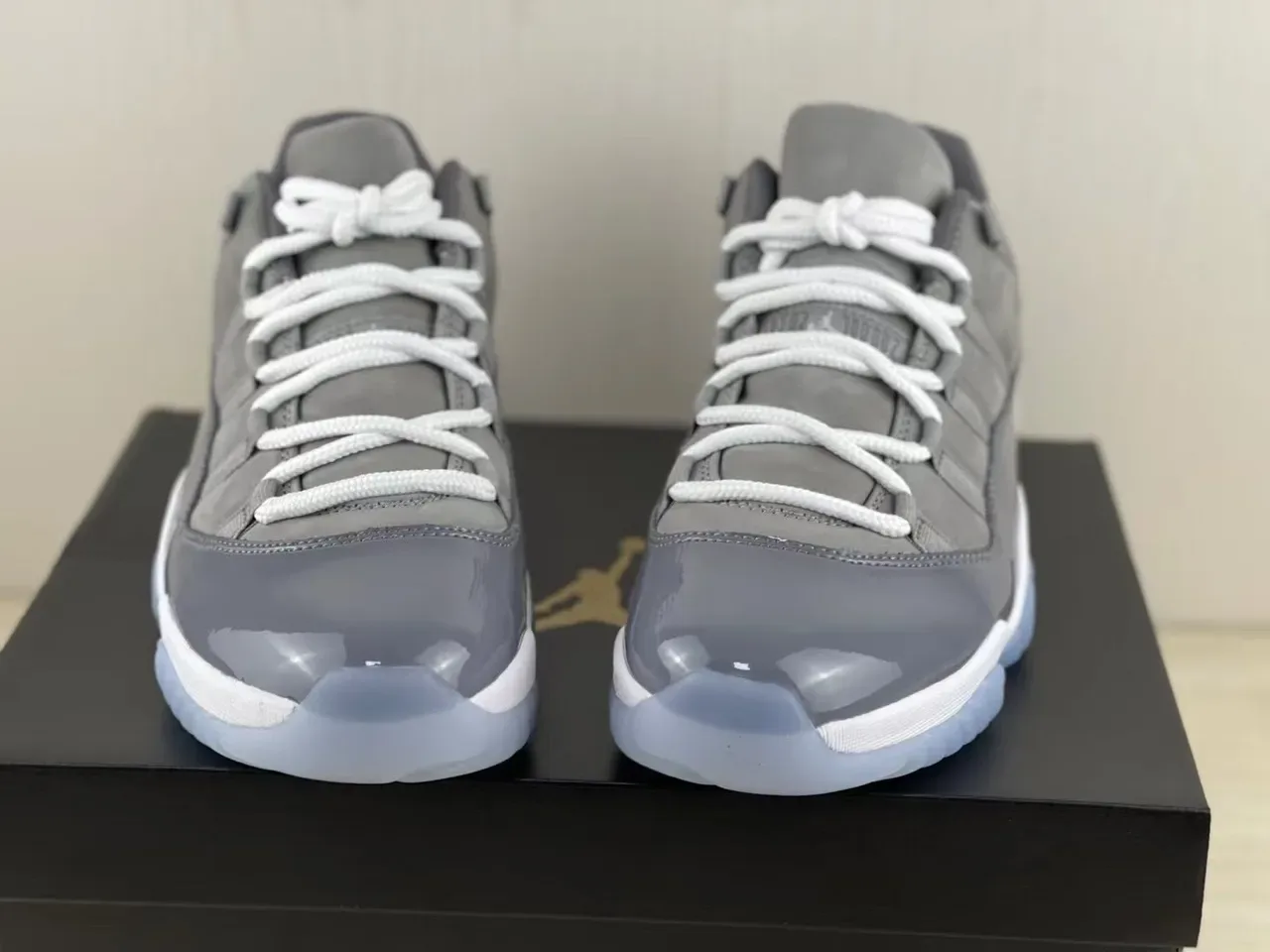 Air Jordan 11 Gray Patent Leather Basketball Shoes 6