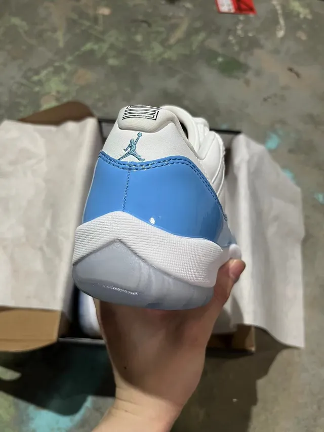 Air Jordan 11 White Light Blue Patent Leather Basketball Shoes 5