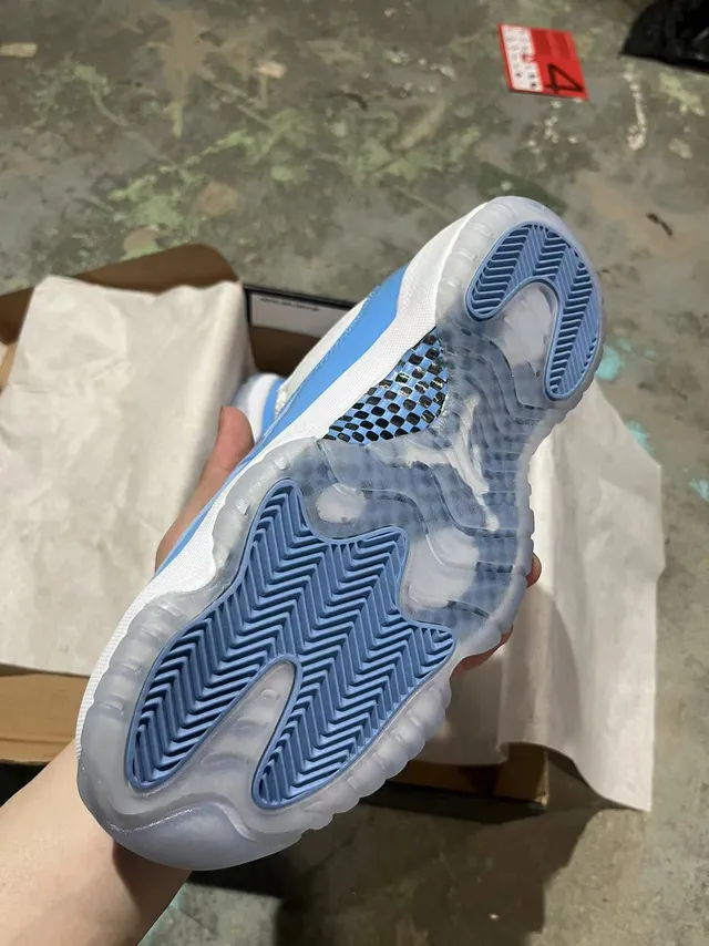 Air Jordan 11 White Light Blue Patent Leather Basketball Shoes 6