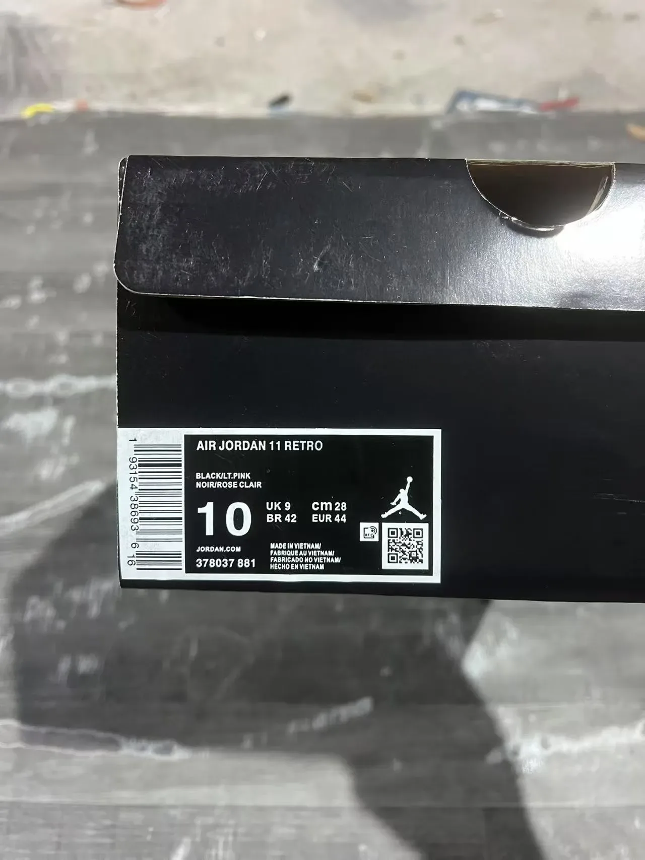 Air Jordan 11 Blanc Gris clair Patent Ice Blue Chaussures de basketball 10