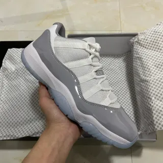 Air Jordan 11 White Light Gray Patent Leather Basketball Shoes