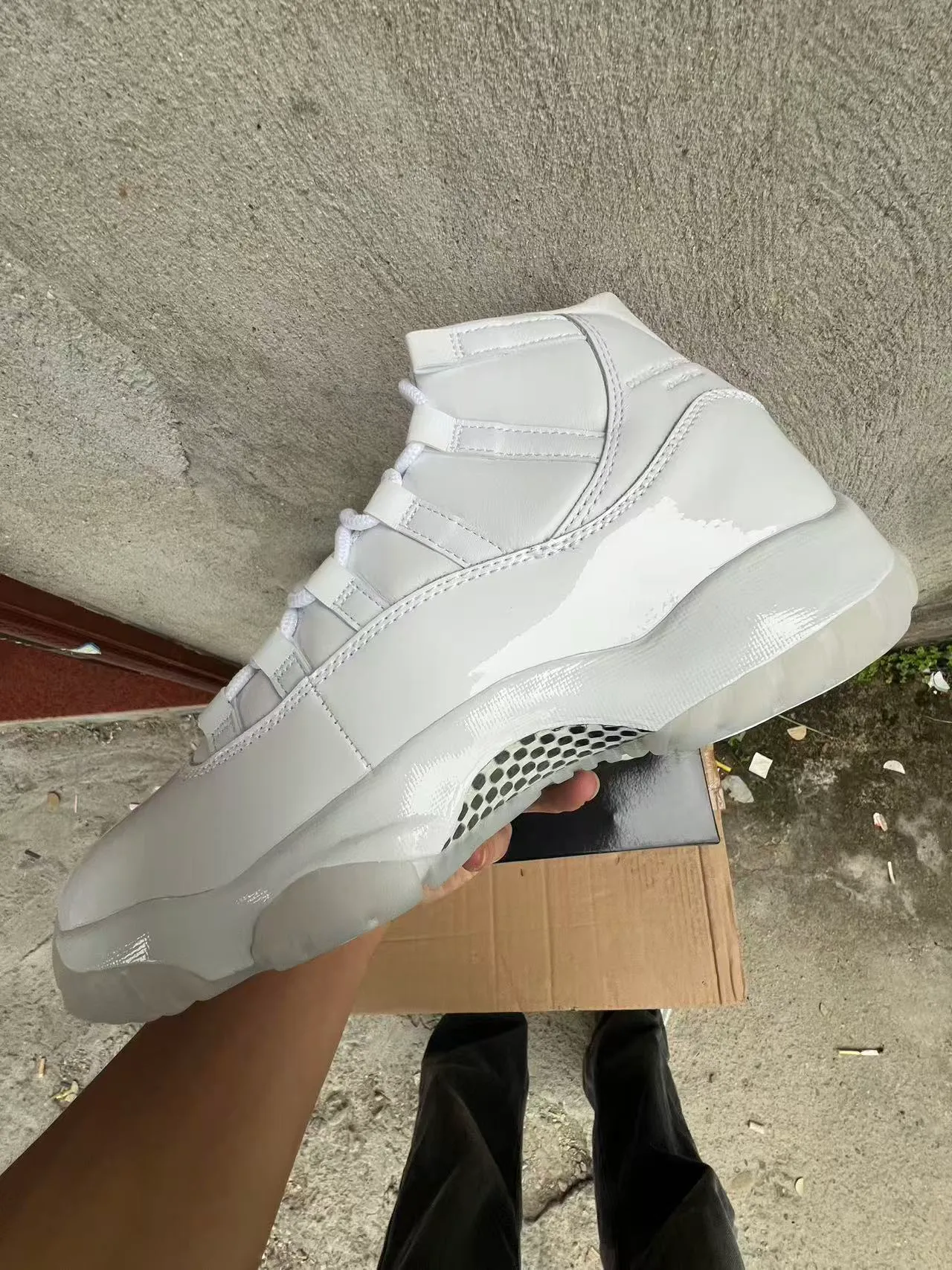 Air Jordan 11 White Patent Leather Basketball Shoes 5