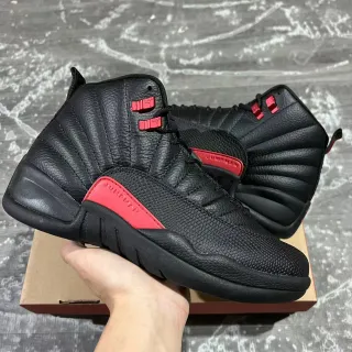 Air Jordan 12 Black Red Jumpman Basketball Shoes