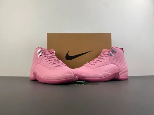 Air Jordan 12 Monochromatic Pink Basketball Shoes 14
