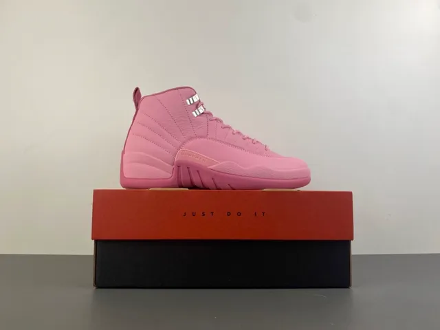 Air Jordan 12 Monochromatic Pink Basketball Shoes 16