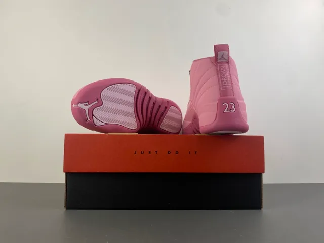 Air Jordan 12 Monochromatic Pink Basketball Shoes 17